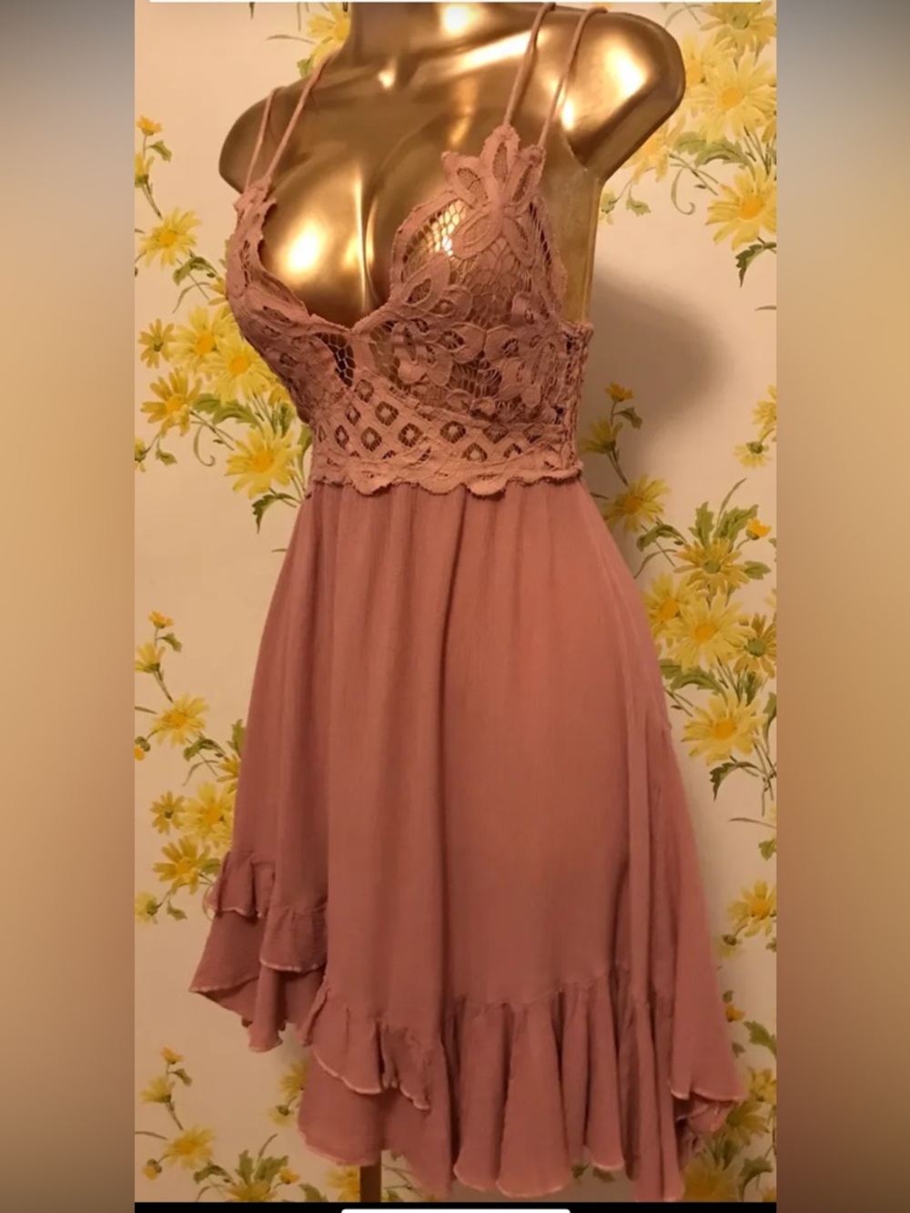Free People Adella Slip Dress Size S in Rose - Picture 6 of 11